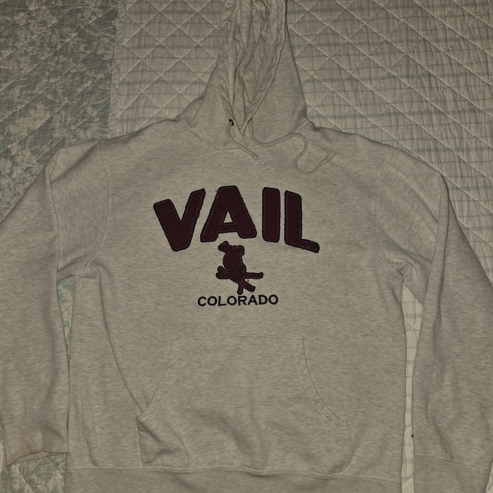 Blue 84 Gray and Red Hoodie Sweatshirt